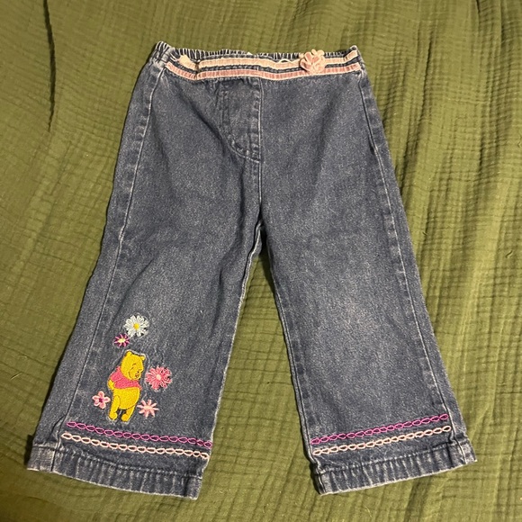 Vintage Disney pooh Denim Jeans with Embroidered - Picture 1 of 8